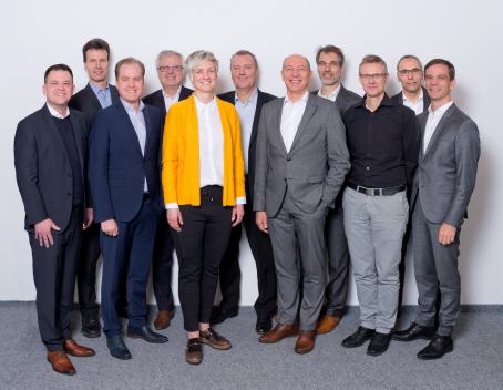 Vertreter der BIM2Water Kooperationspartner (von links): Dirk Schrader, Karsten Möhring, Tom Becker, Klaus-Stephan Alt, Saskia Greiner, Helmut Simons, Markus Schröder, Klaus-Hans Pecher, Ralf Bosbach, Gert Graf -van Riesenbeck, Jan-Gregor Dahlem.